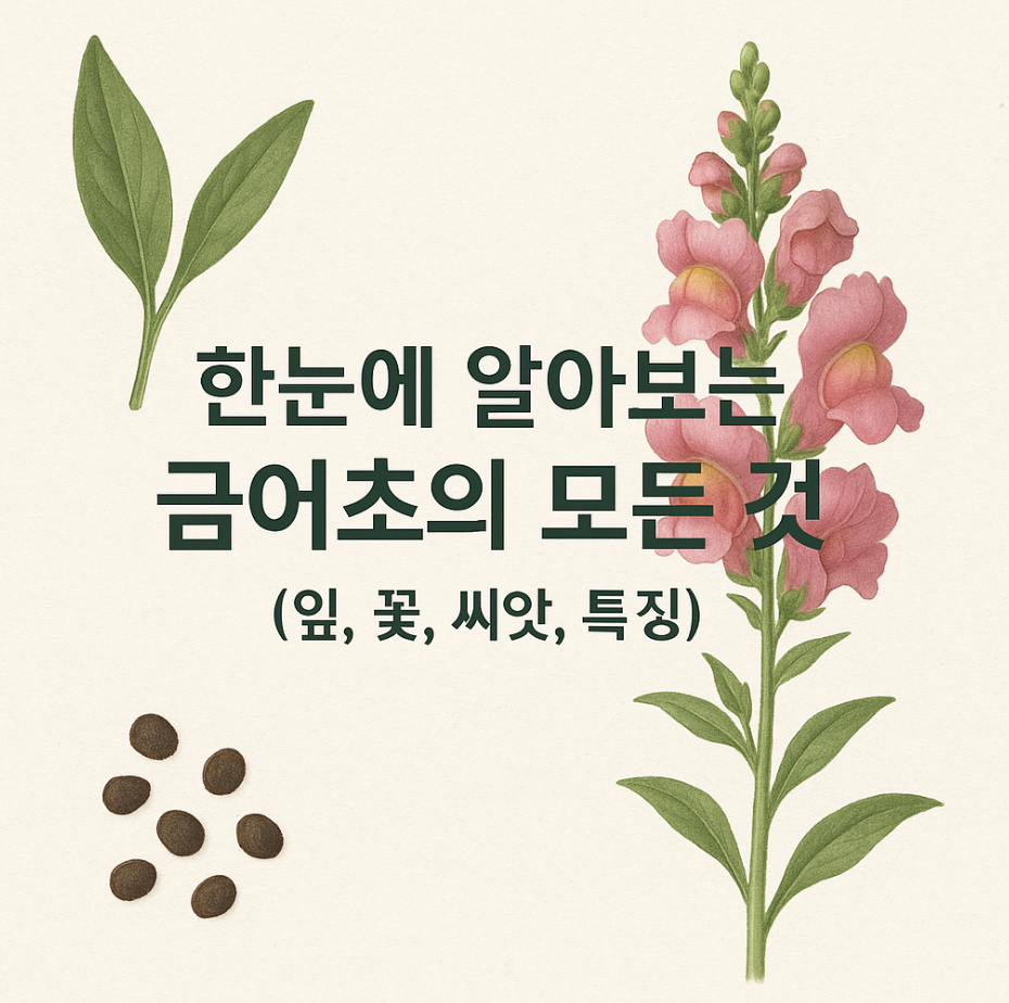 한눈에 알아보는 금어초의 모든 것 (잎, 꽃, 씨앗, 특징)