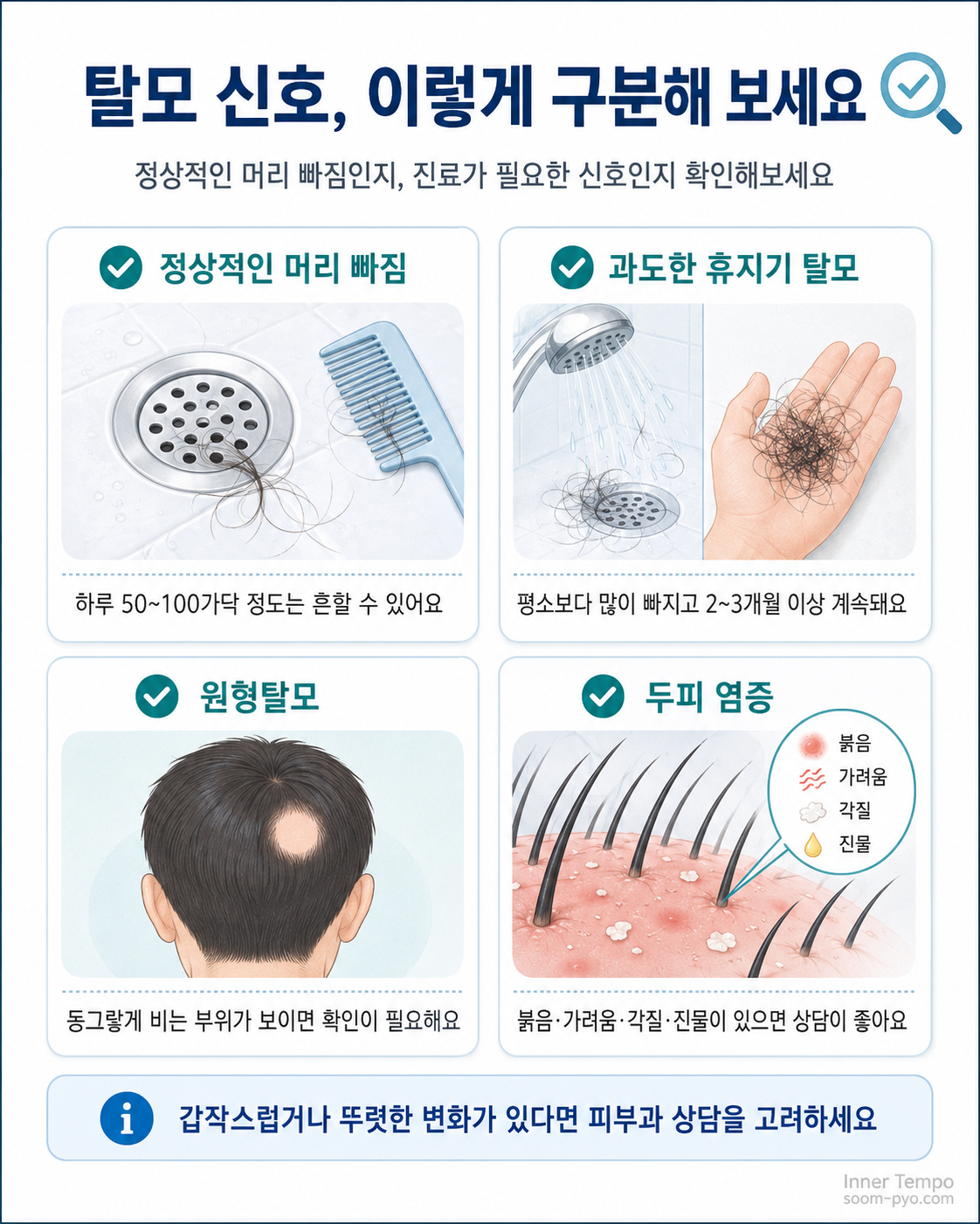 탈모 신호 체크리스트