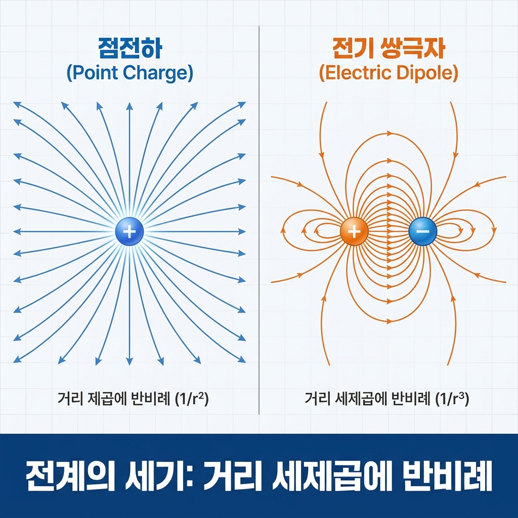 [전자기학] 제2장 진공 중의 정전계 (전기 쌍극자의 전위와 전계)