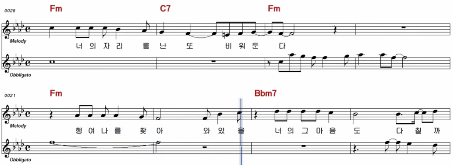 조항조 거짓말 악보