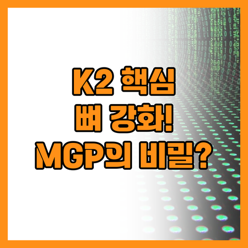 비타민K2 MGP와 오스테오칼신 활성..