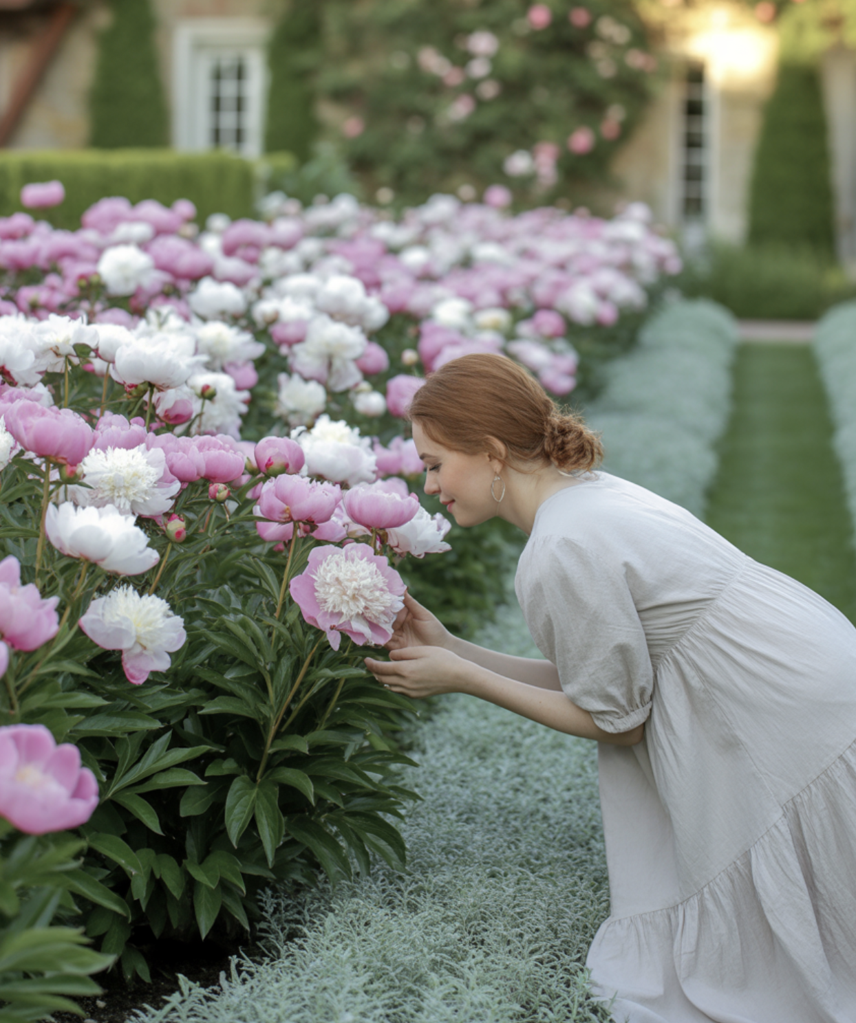 허리를 숙여보세요, '작약'입니다