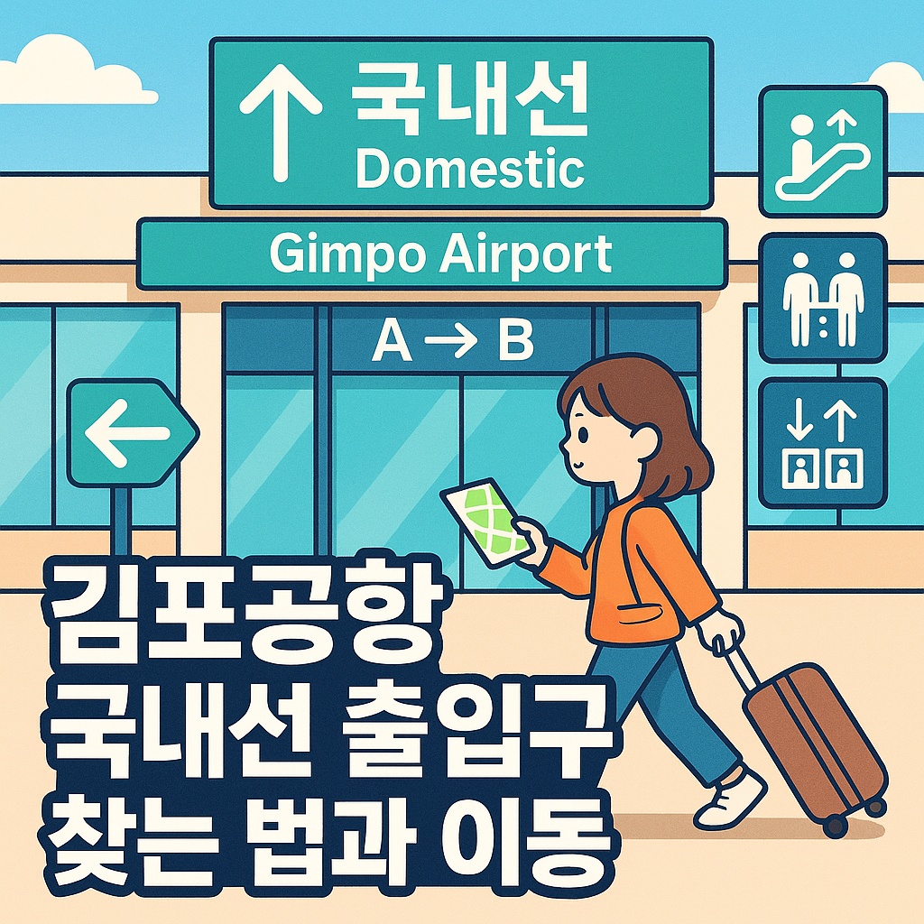 김포공항 국내선 출입구 찾는 법과 이동