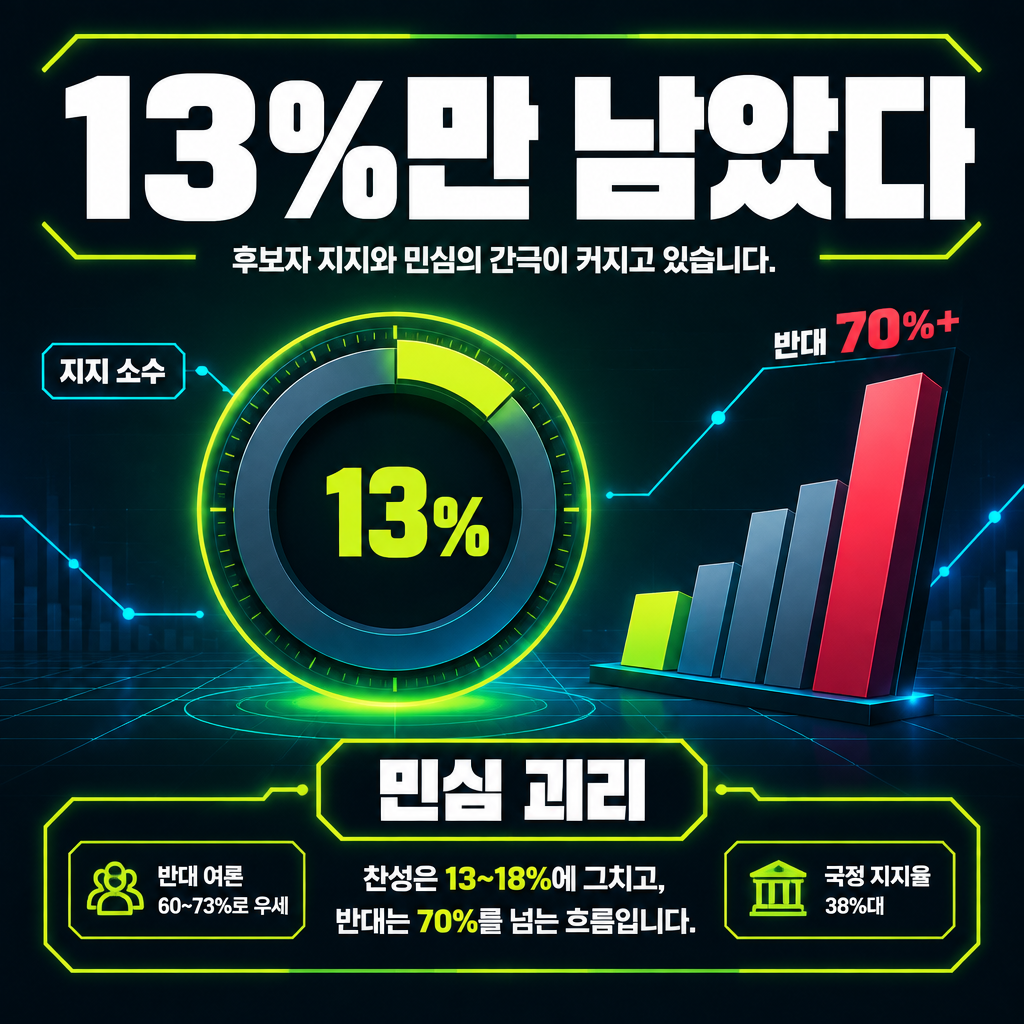 13%만 남았다