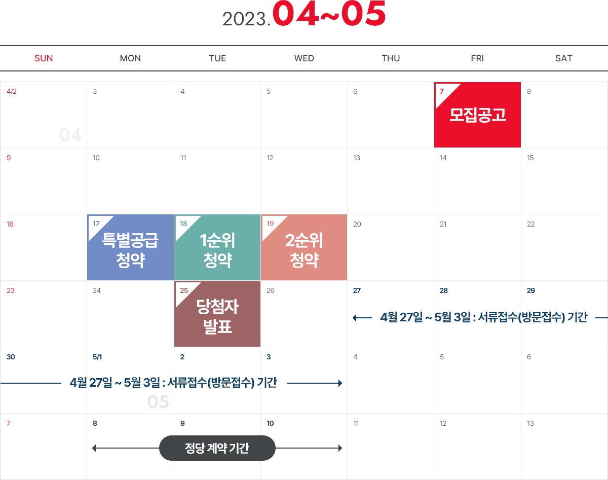 칸타빌더스위트 분양 일정 캘린더