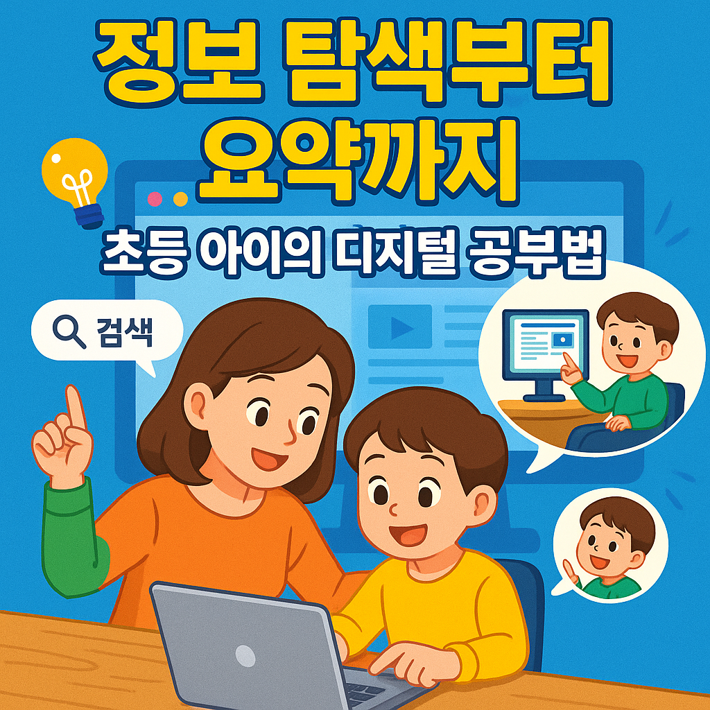정보 탐색부터 요약까지, 초등 아이의 디지털 공부법