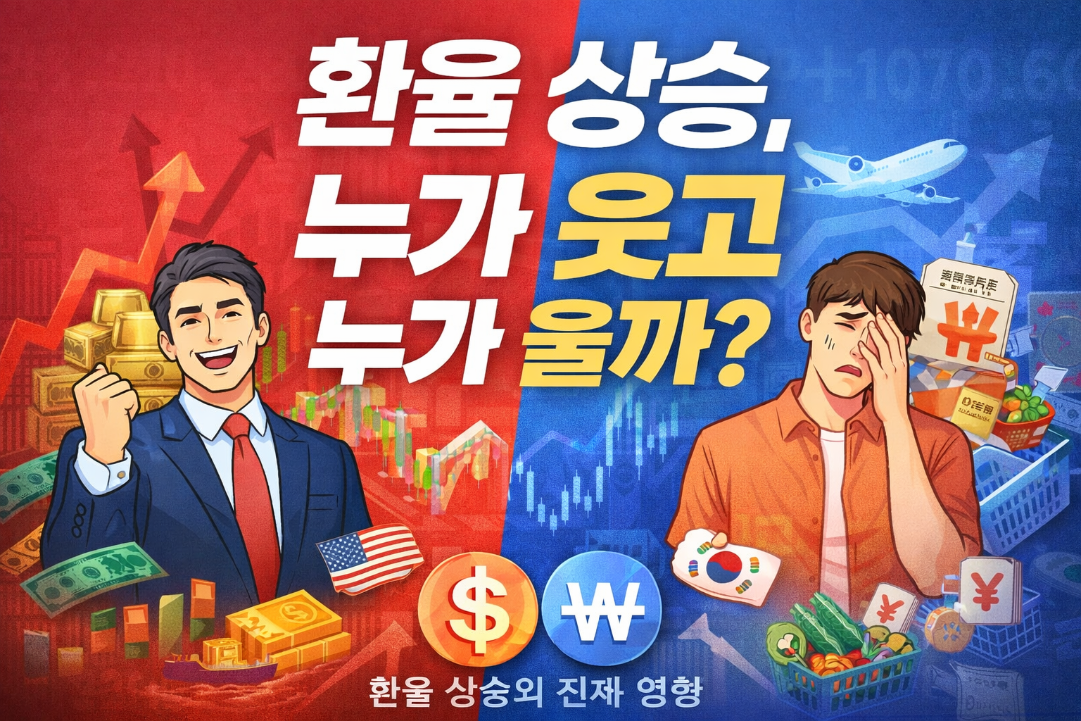 환율 상승 누가 웃고 누가 울까