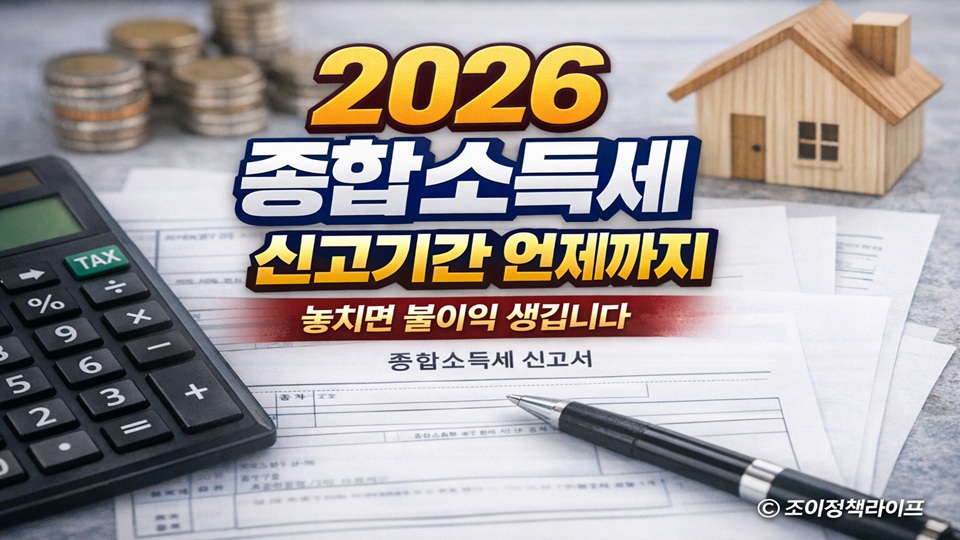 2026 종합소득세 신고기간 언제까지 놓치면 불이익 생깁니다 안내 이미지｜ⓒ 조이정책라이프