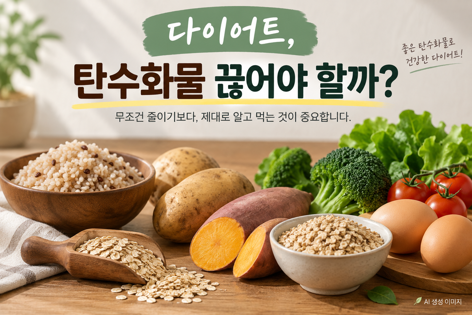 다이어트할 때 탄수화물은 얼마나 먹어야 할까? 무조건 줄이면 안 되는 이유