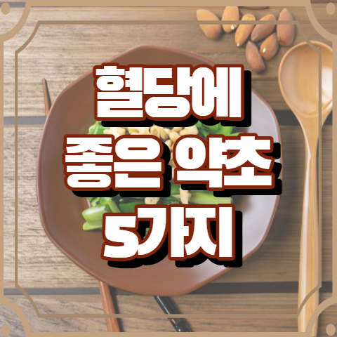 혈당에 좋은 약초 5가지