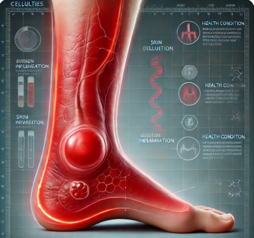 봉와직염 실제 증상 표현 (다리 부종, 홍반)