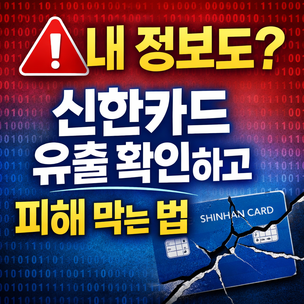 신한카드 개인정보 유출 19만 건! 내 정보도 털렸을까 확인 방법 대처법 총정리