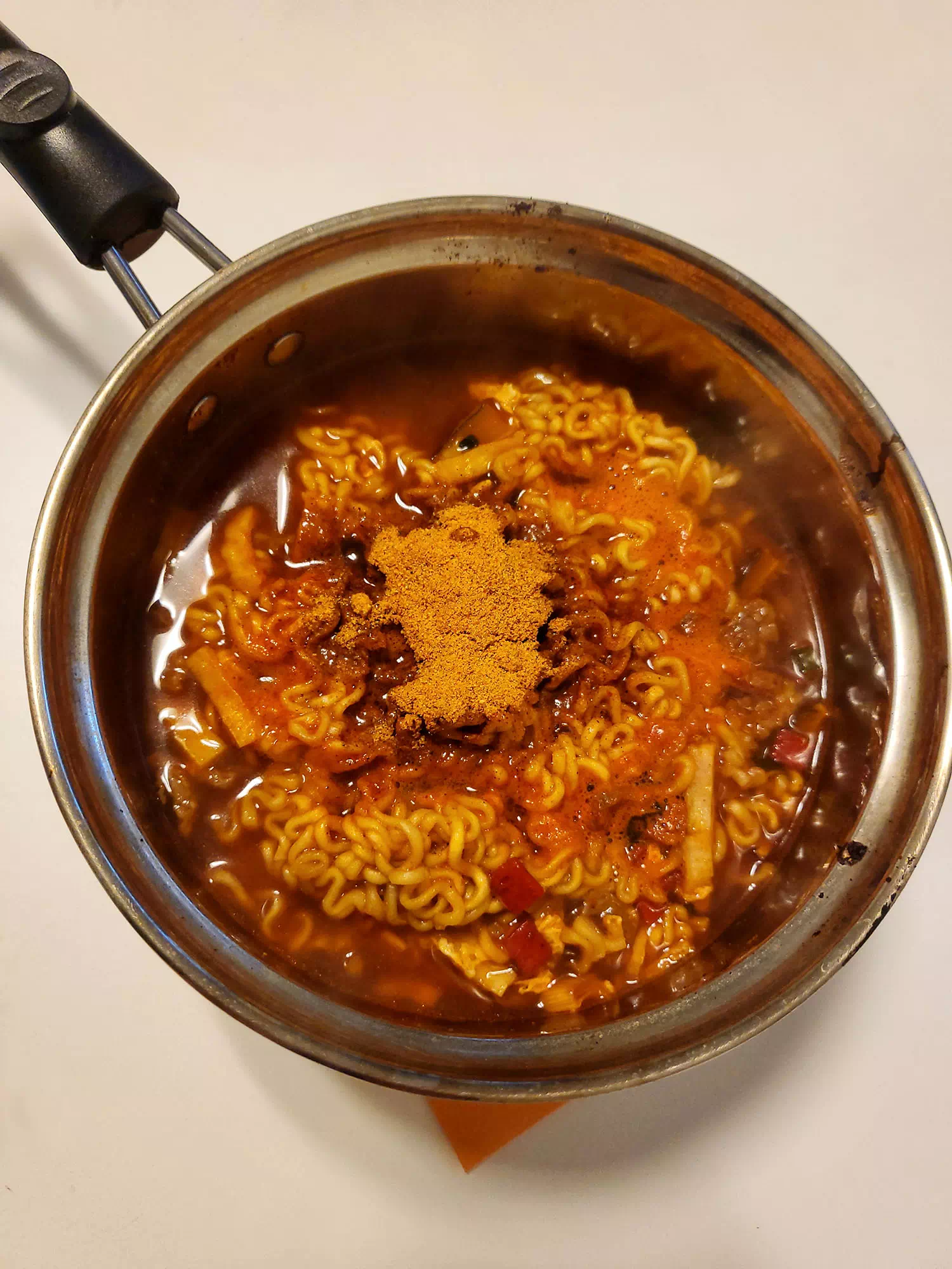 후첨양념분말을 올려준 모습