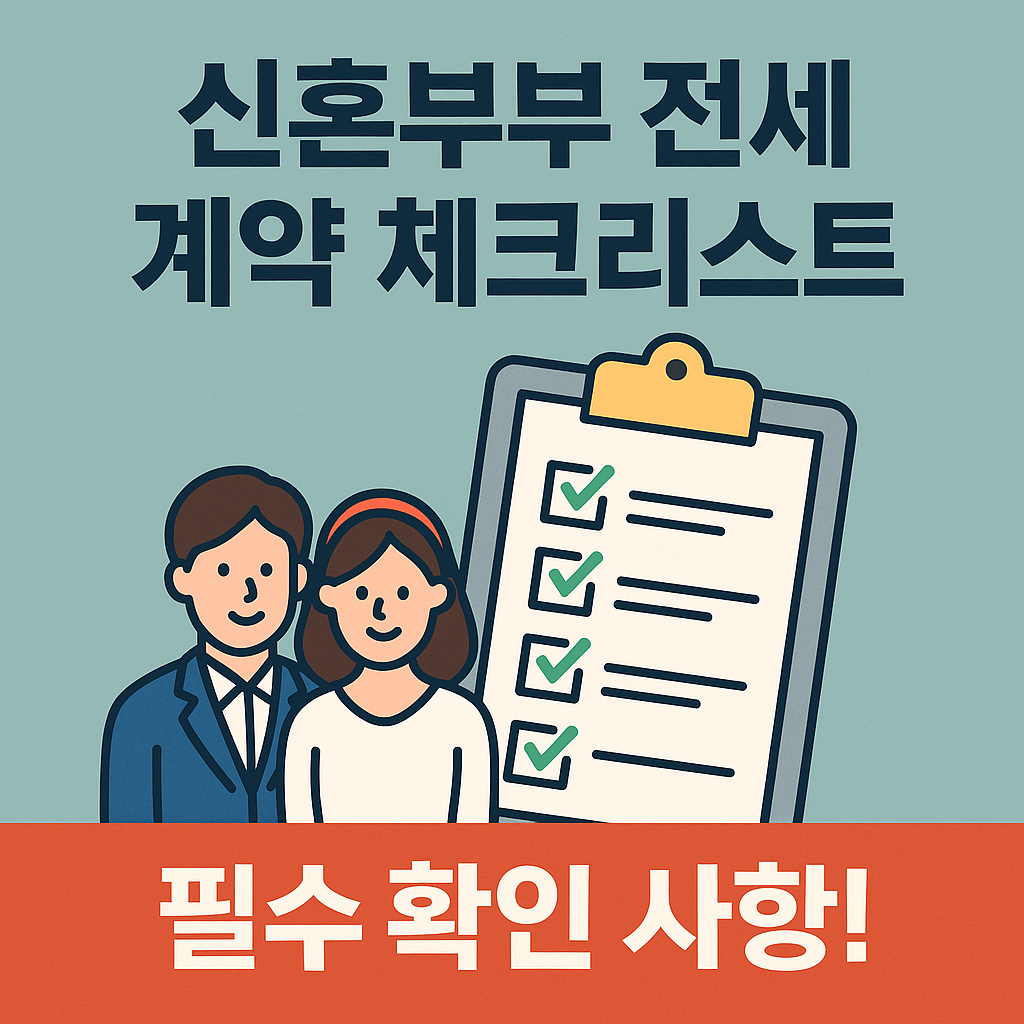 신혼부부 전세 계약 체크리스트
