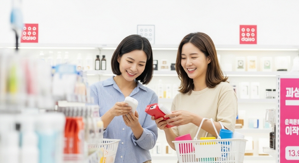 작은 규모의 다이소 매장 전경