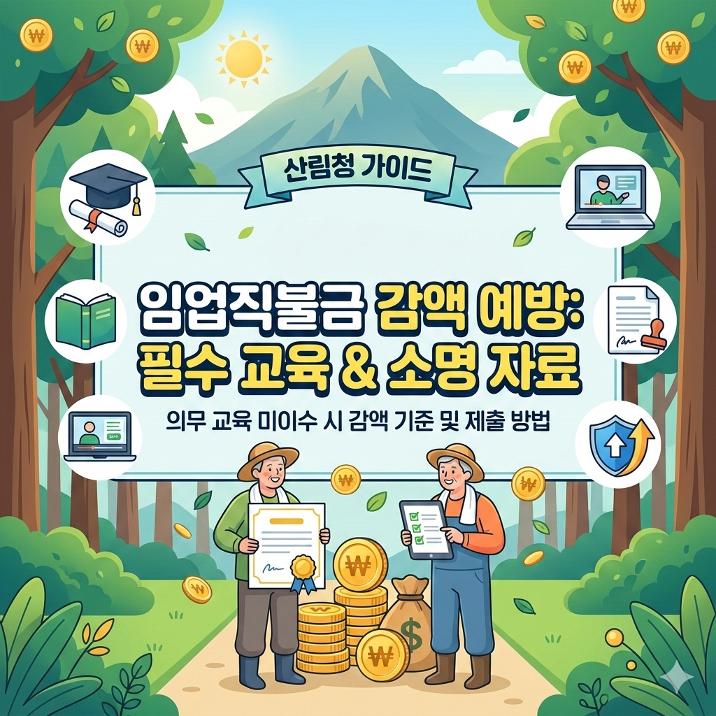 임업직불금 감액 방지 대책 의무 교육 미이수 소명 자료 제출법