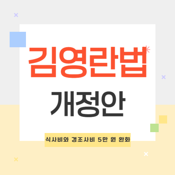 김영란법 개정안: 식사비와 경조사비 5만 원 완화, 청탁금지법 적용 대상 확인!