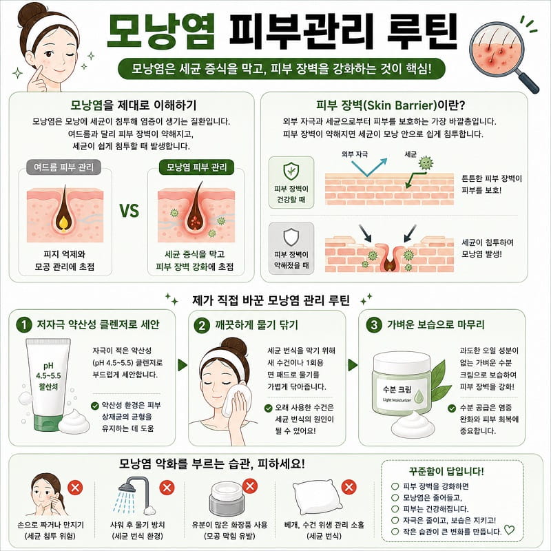 모낭염 피부관리 루틴