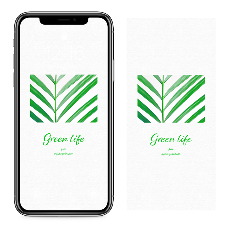 04 초록색 잎사귀 C - Green life 아이폰연두색배경화면