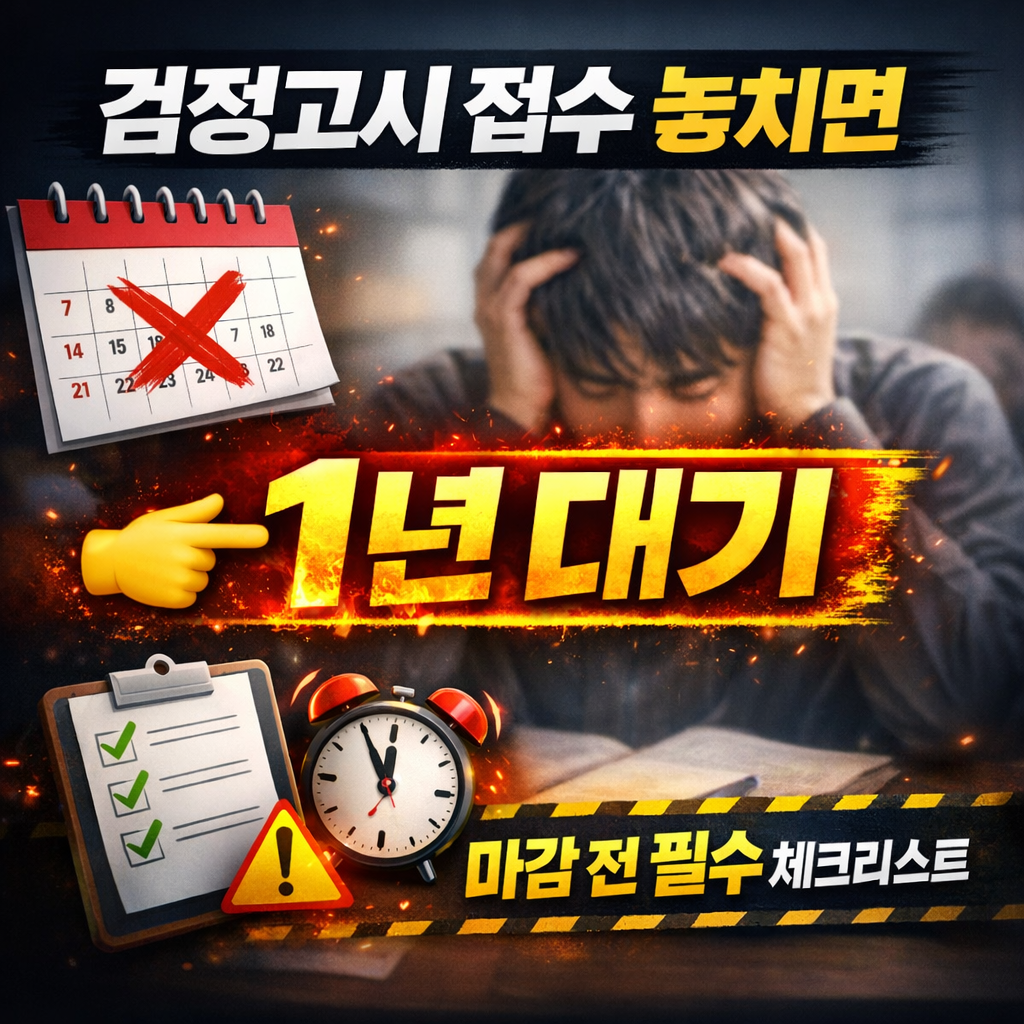 검정고시 접수 일정 준비물 확인하기