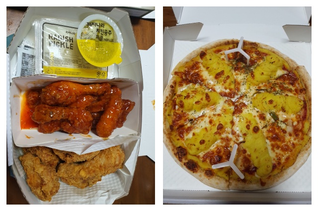 치킨 피자 세트