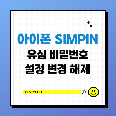 아이폰 유심 비밀번호 SIM PIN 설정 변경 해제 방법 섬네일