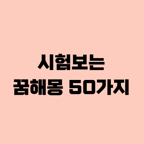 시험보는꿈