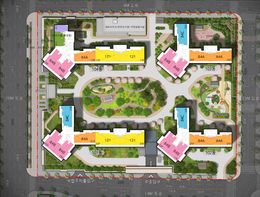 대구 수성구 범어동 대구범어아이파크 단지 배치도