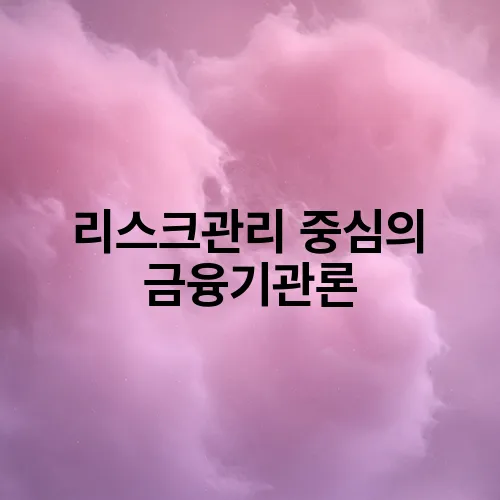 리스크관리 중심의 금융기관론