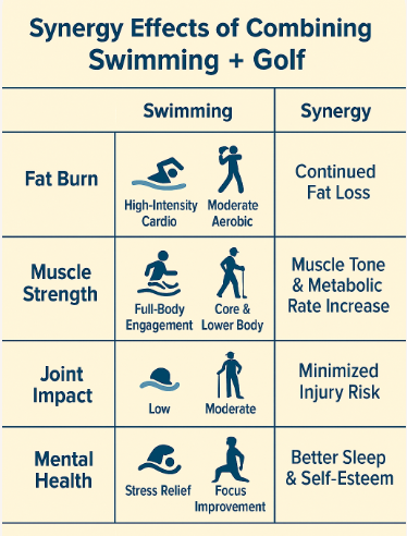 수영 + 골프 병행의 시너지 효과