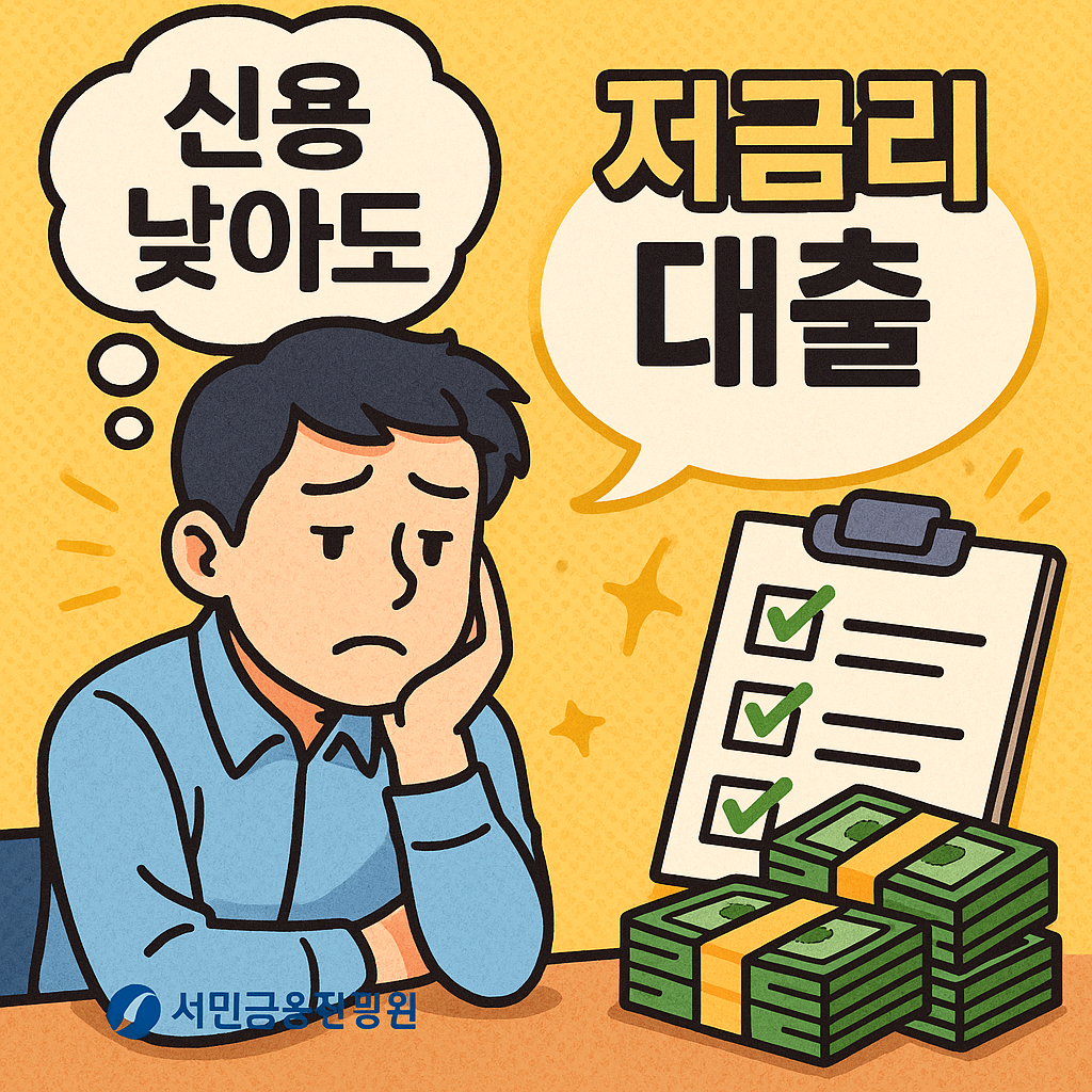 신용이 낮아도 가능한 저금리 대출은?