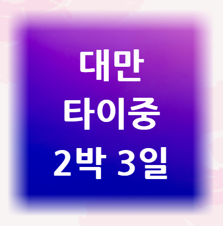 대만-타이중-2박-3일-여행경비
