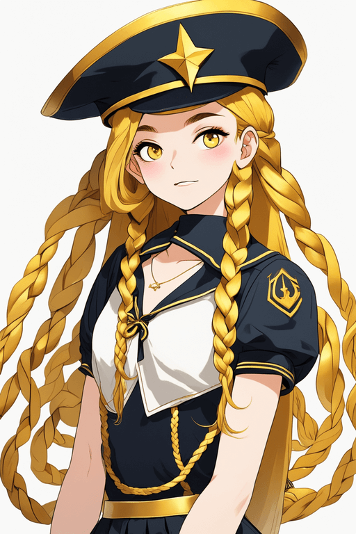 Playground AI로 생성한 그림(1) - 황금빛 소녀