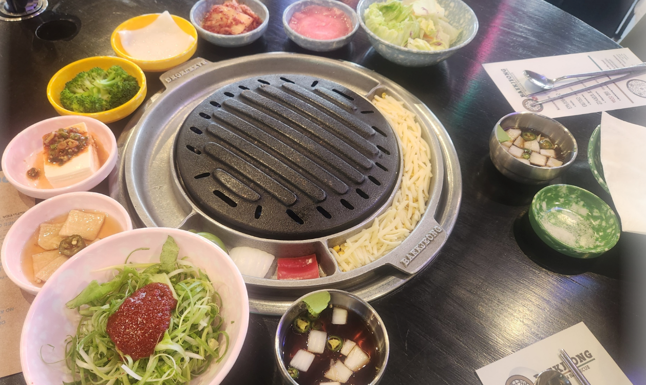 불판과 상차림 이미지