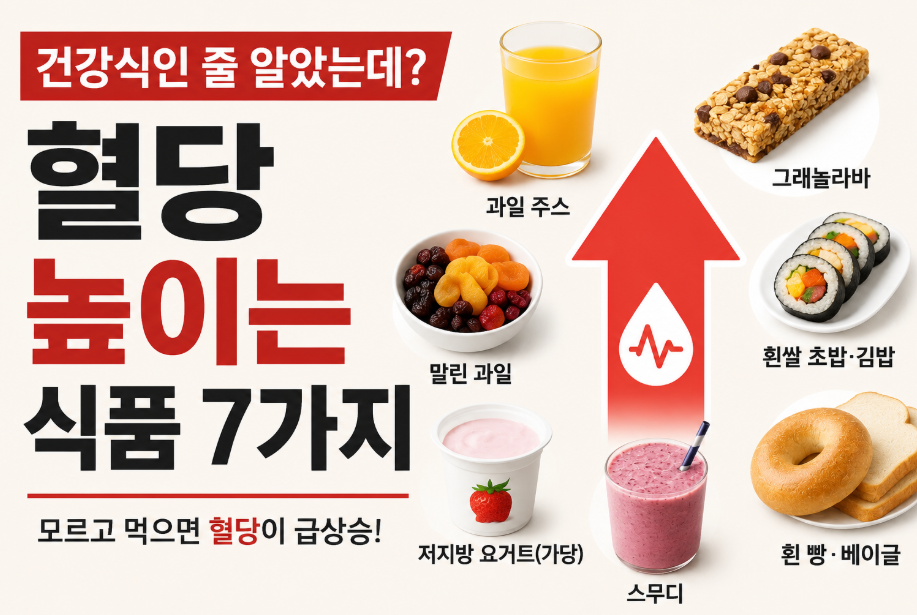 건강식 아닙니다. 혈당 올리는 음식 7가지