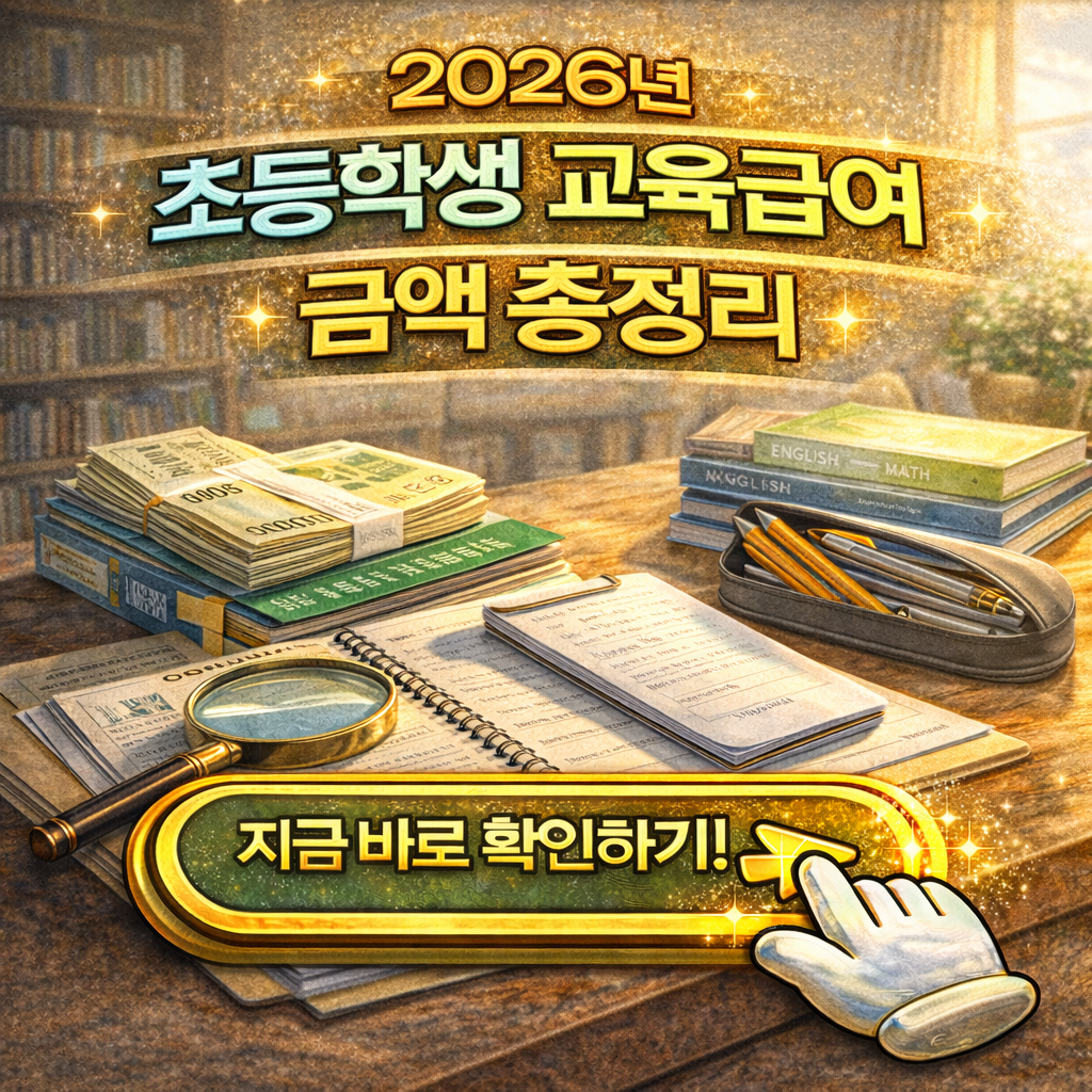 2026 교육급여 지원금 비교표｜초등학생부터 고등학생까지 금액 차이 총정리