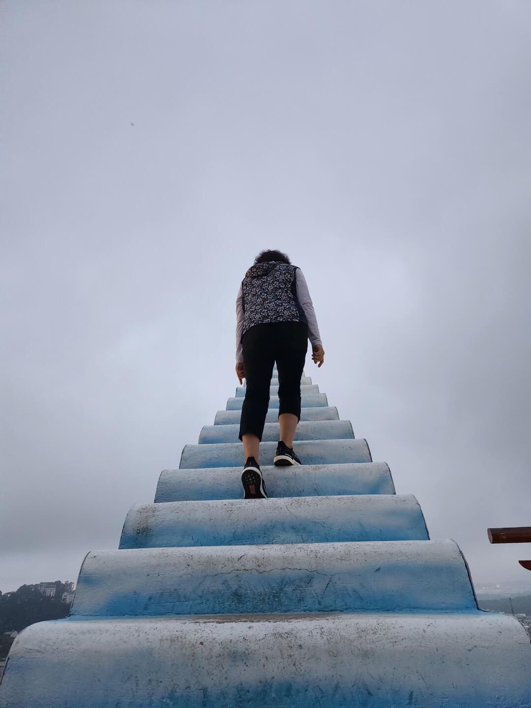 천국의 계단 사진 촬영 모습