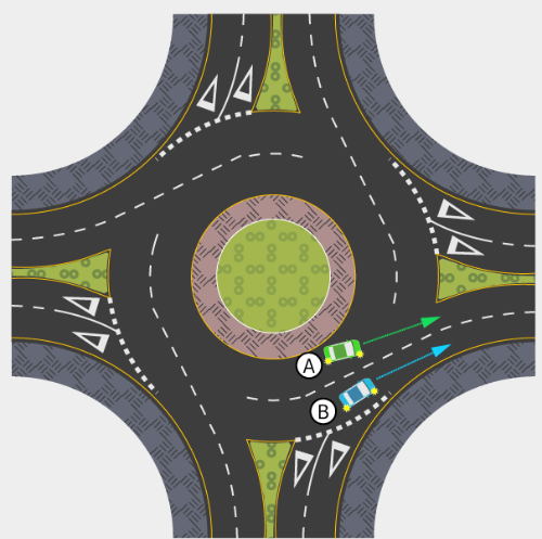 회전교차로 진출 우선 그림