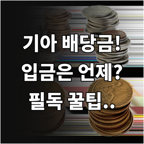 기아 보통주 배당금 금액 및 증권 계..