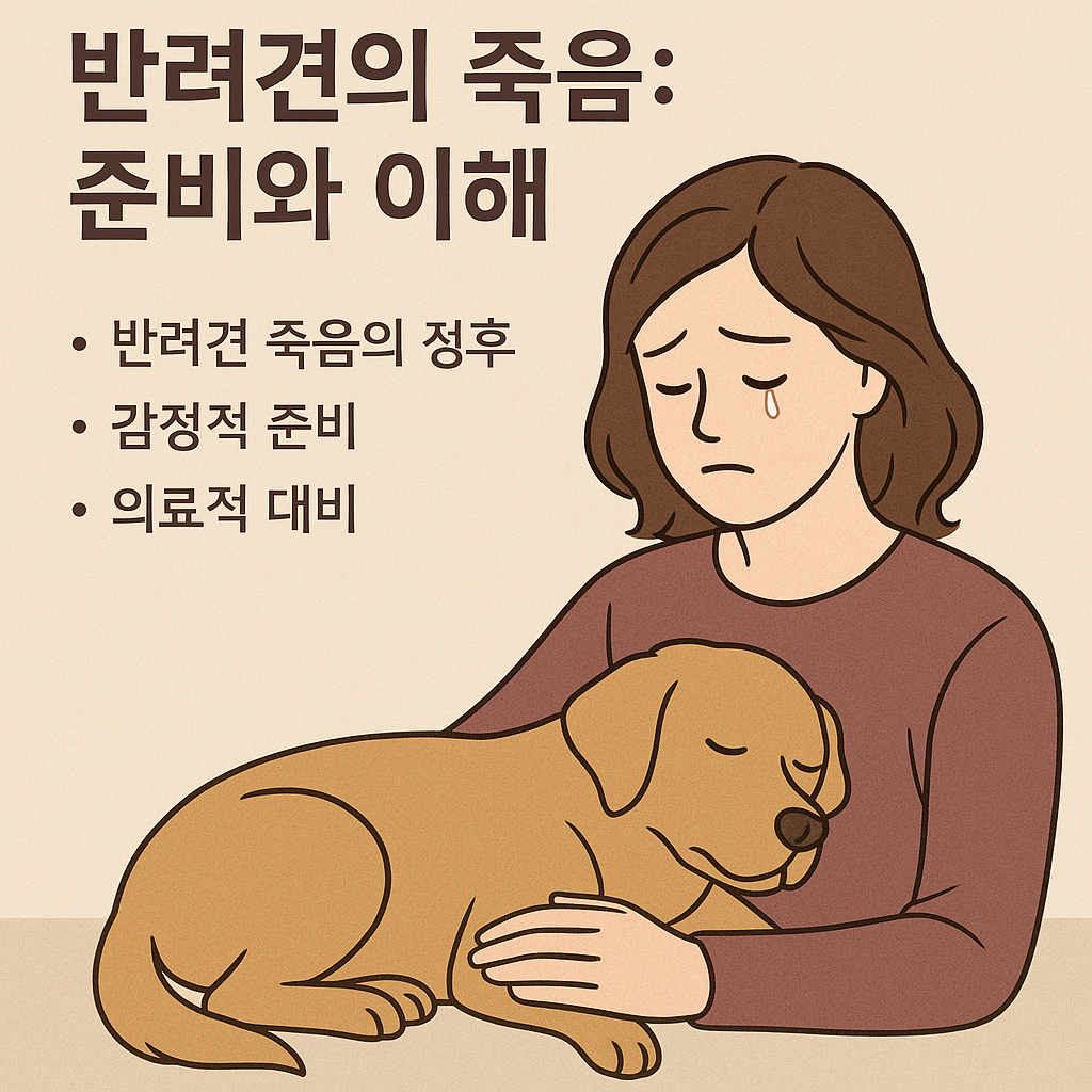 반려견의 죽음 이미지