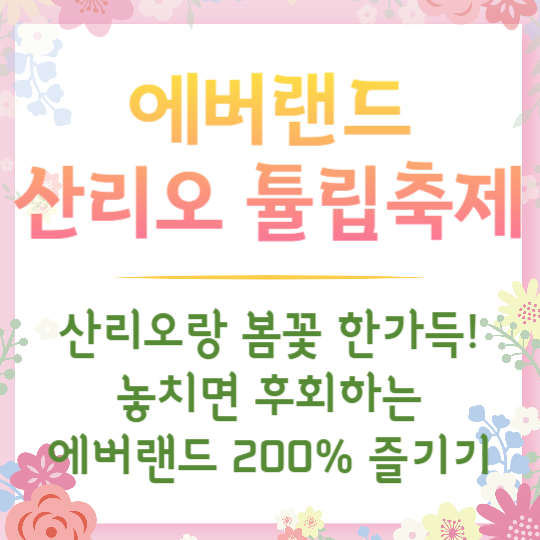 에버랜드 산리오 튤립축제