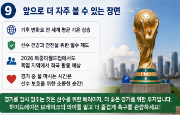 하이드레이션 브레이크 뜻 2026 북중미월드컵 경기 중 물 마시는 이유 총정리9