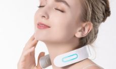 크리스탈 클라우드 저주파 온열 목 마사지기