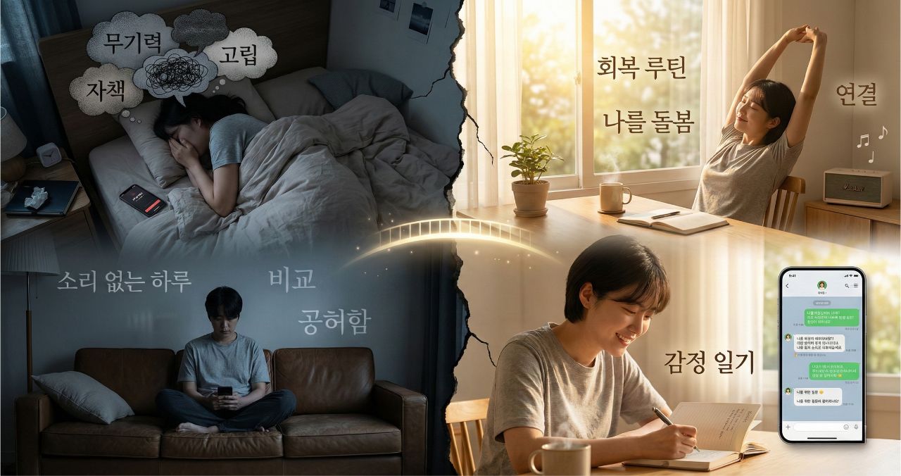 비혼자의 하루, 감정이 무너지는 순간들: 당신도 모르게 고립되는 5가지 패턴