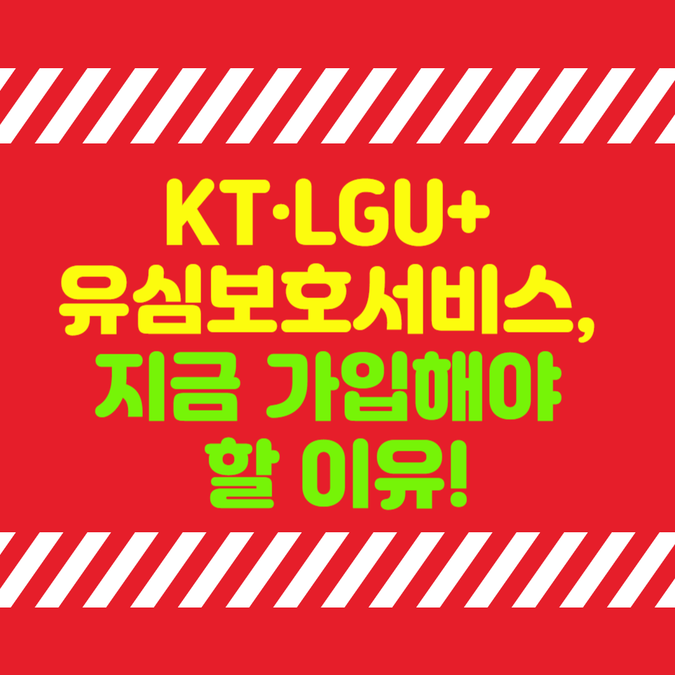KT·LG U+ 유심보호 가입법 총정리