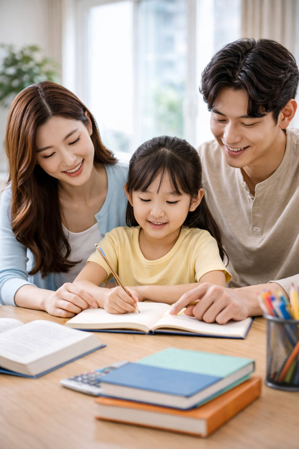 부모와 아이사진