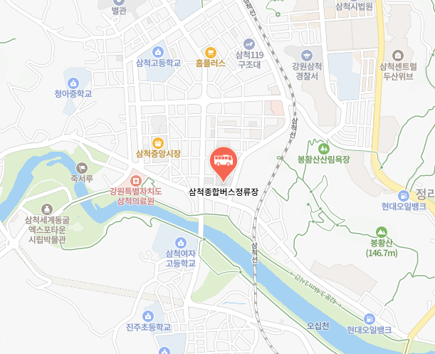 삼척종합버스정류장 위치-지도