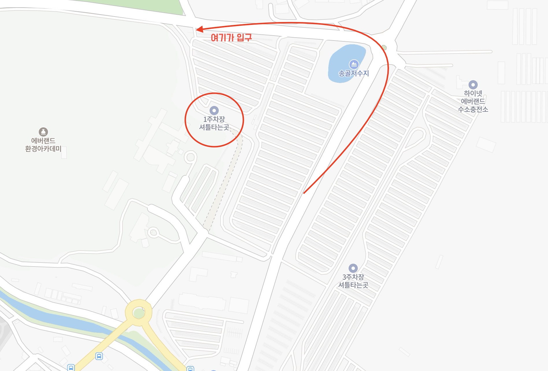 캐리비안베이 무료주차장