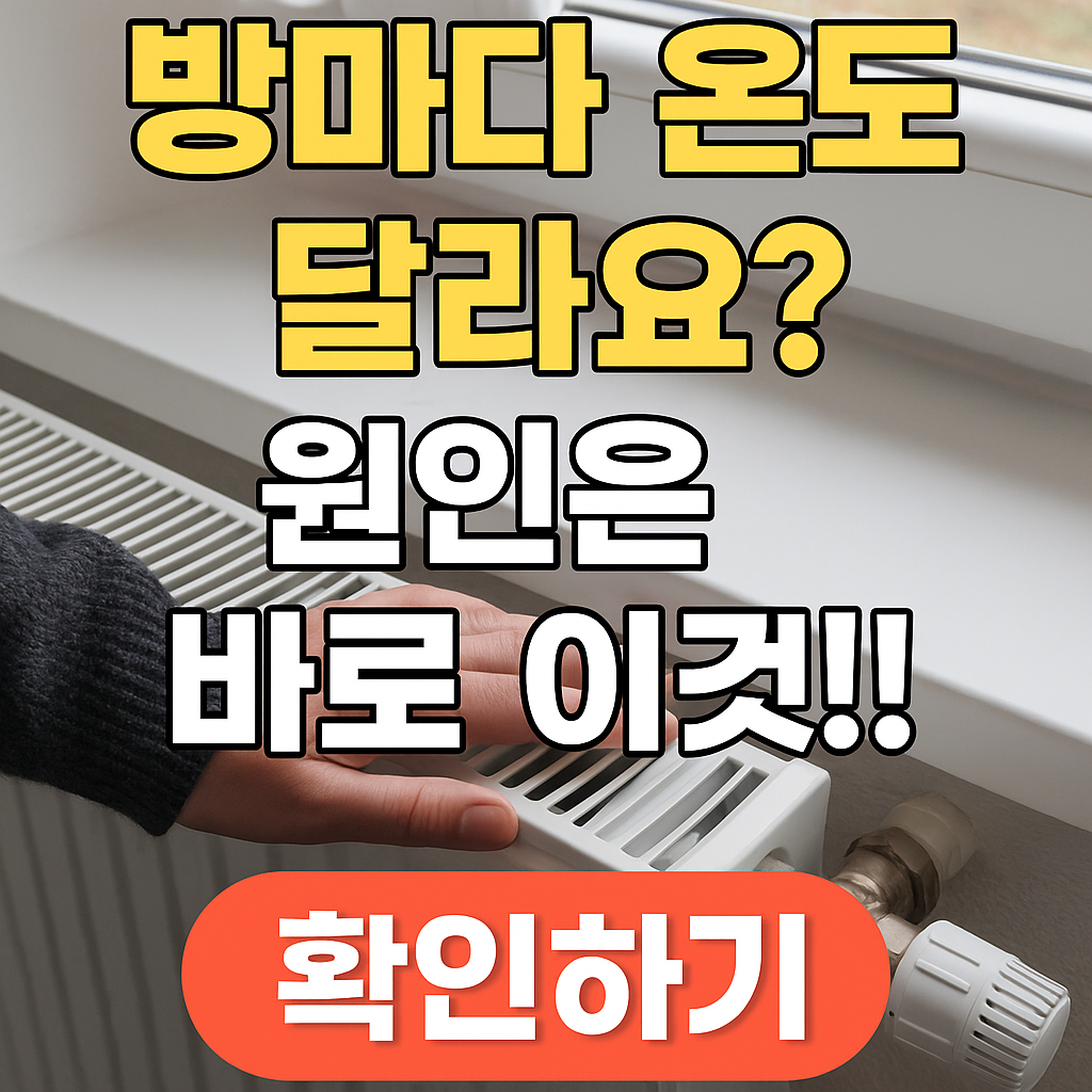 안방은 뜨겁고 작은방은 추운 이유｜난방 불균형 해결 꿀팁