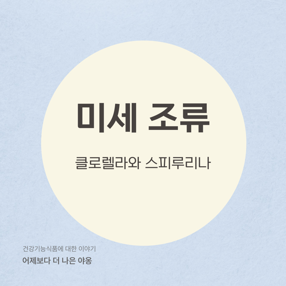 친환경적인 원료, 미세조류 : 클로렐라와 스피루리나